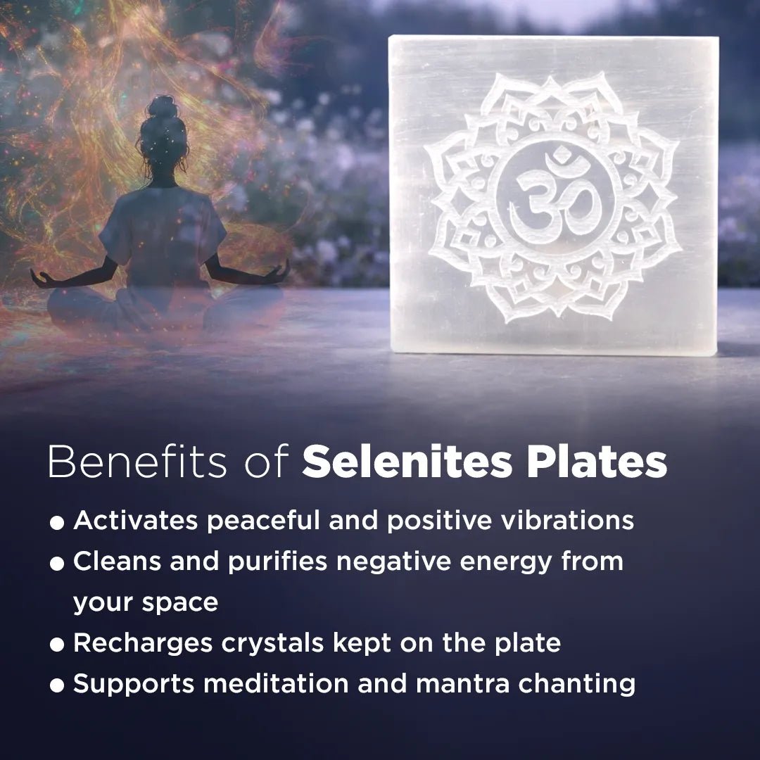MantraMani SELENITE (Chandramani) - Energized Vedic Gemstone Jewelry - MantraMani