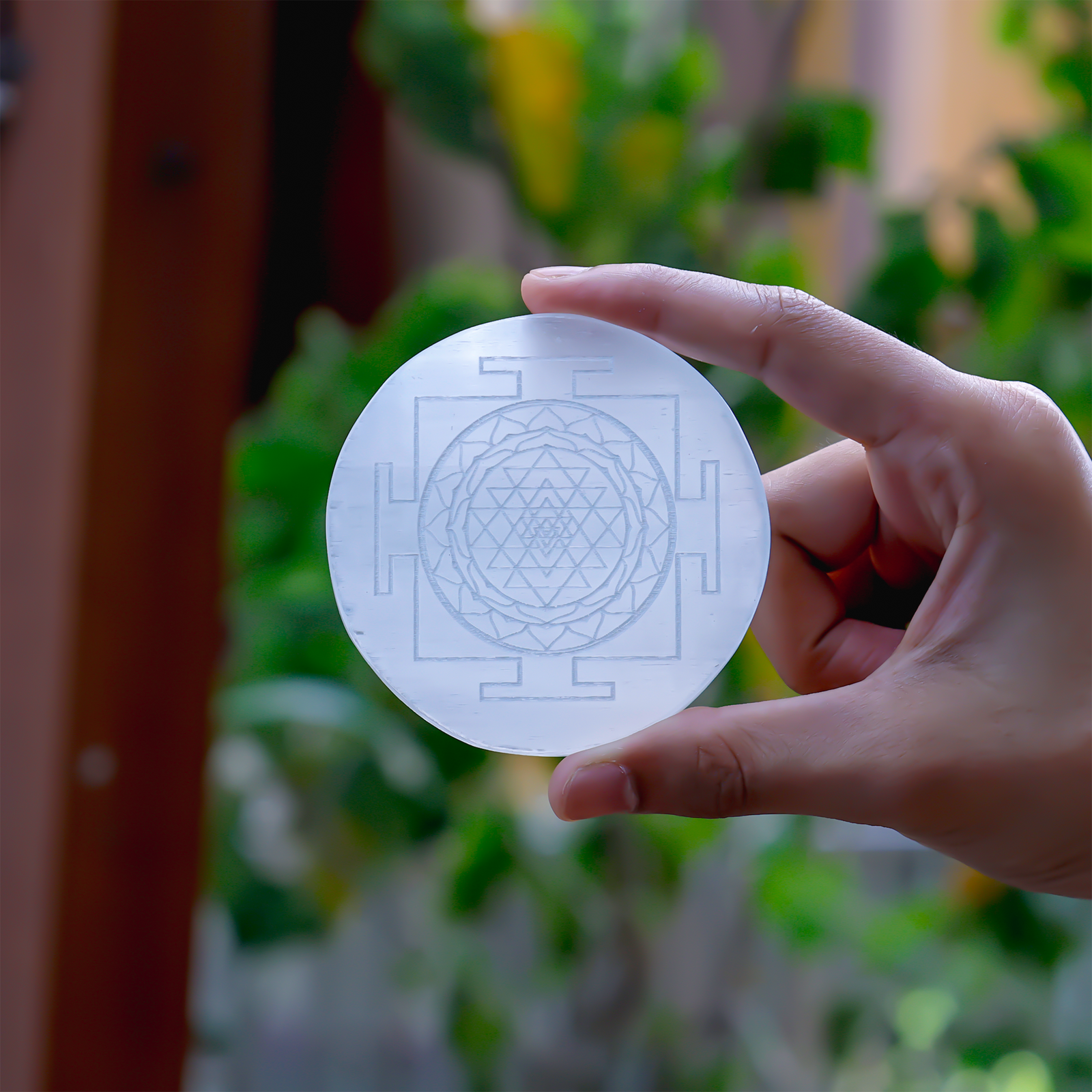 MantraMani Selenite Plate for Cleansing & Charging Crystals