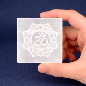 MantraMani Selenite Plate for Cleansing & Charging Crystals