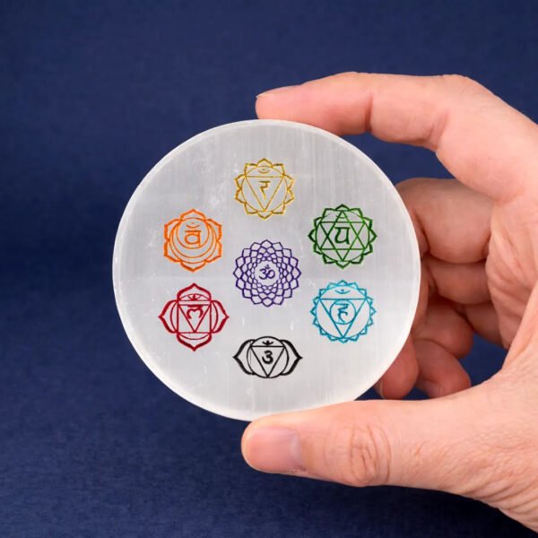 MantraMani Selenite Plate for Cleansing & Charging Crystals