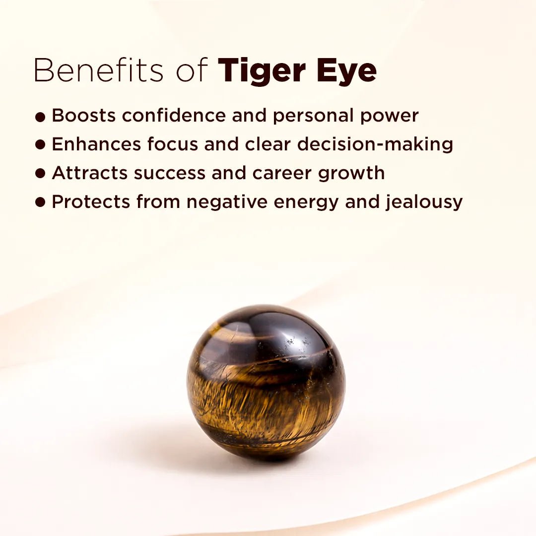 MantraMani Tiger Eye Keychain for Courage & Willpower & Protection Shield - Energized Vedic Gemstone Jewelry - MantraMani