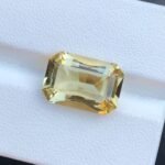 MantraMani Citrine Loose Gemstone – Authentic, Lab Certified | India - Angle 2