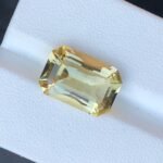 MantraMani Citrine Loose Gemstone – Authentic, Lab Certified | India - Angle 3