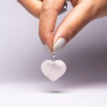 MantraMani Rose Quartz Crystal Heart Pendant - Energized Vedic Gemstone Jewelry - MantraMani