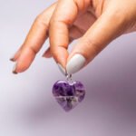 MantraMani Amethyst Crystal Heart Pendant - Energized Vedic Gemstone Jewelry - MantraMani