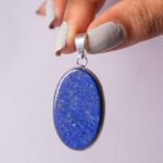 MantraMani Lapis Lazuli Crystal Fancy Pendant - Energized Vedic Gemstone Jewelry - MantraMani