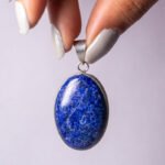 MantraMani Lapis Lazuli Crystal Fancy Pendant - Energized Vedic Gemstone Jewelry - MantraMani