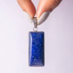 MantraMani Lapis Lazuli Crystal Fancy Pendant - Energized Vedic Gemstone Jewelry - MantraMani