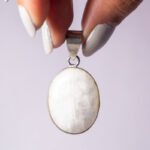MantraMani Moonstone Crystal Pendant - Energized Vedic Gemstone Jewelry - MantraMani