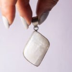 MantraMani Moonstone Crystal Pendant - Energized Vedic Gemstone Jewelry - MantraMani