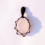 MantraMani® Rose Quartz Crystal Crochet Pendant