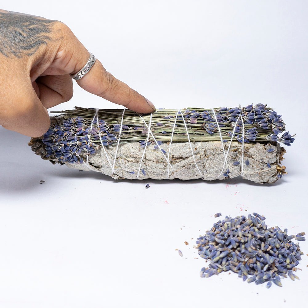 MantraMani LAVENDER & SAGE (Lavan / Pavitra Shanti) - Energized Vedic Gemstone Jewelry - MantraMani