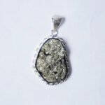MantraMani Pyrite Crystal Fancy Pendant - Energized Vedic Gemstone Jewelry - MantraMani