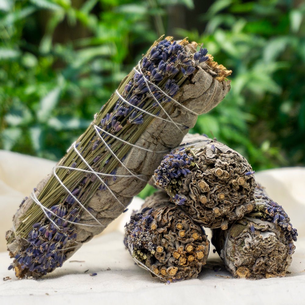 MantraMani LAVENDER & SAGE (Lavan / Pavitra Shanti) – Smudge Stick - Fosters Fa