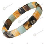 MantraMani Dhan Vriddhi Cubical Money Magnet Bracelet - Energized Vedic Gemstone Jewelry - MantraMani