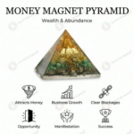 MantraMani Dhan Vriddhi Pyramid  Pyrite Money Magnet for Wealth, Abundance & Financial Growth, Business Success & Cash F...