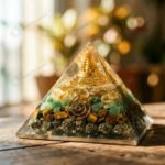 MantraMani Dhan Vriddhi Pyramid  Pyrite Money Magnet for Wealth, Abundance & Financial Growth, Business Success & Cash F...