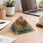 MantraMani Dhan Vriddhi Pyramid  Pyrite Money Magnet for Wealth, Abundance & Financial Growth, Business Success & Cash F...