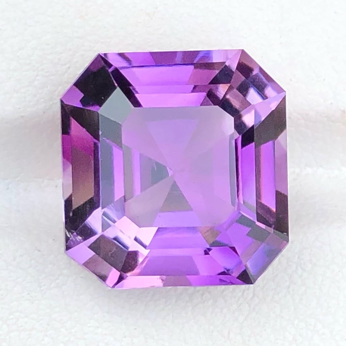 MantraMani Amethyst Loose Gemstone – Authentic, Lab Certified | India - Angle 3