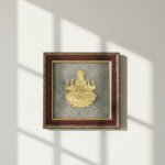 MantraMani® Goddess of Wealth & Fortune Gajalakshmi Raw Pyrite Frame
