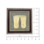 MantraMani® Raw Pyrite Frame with Goddess Laxmi Charan Paduka