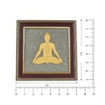 MantraMani® Meditating 7 Chakra Body Raw Pyrite Frame for Energy Alignment