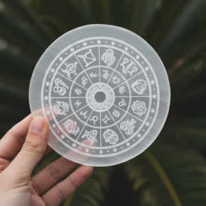 MantraMani Selenite Plate for Cleansing & Charging Crystals