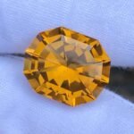 MantraMani Citrine Loose Gemstone – Authentic, Lab Certified | India - Angle 3
