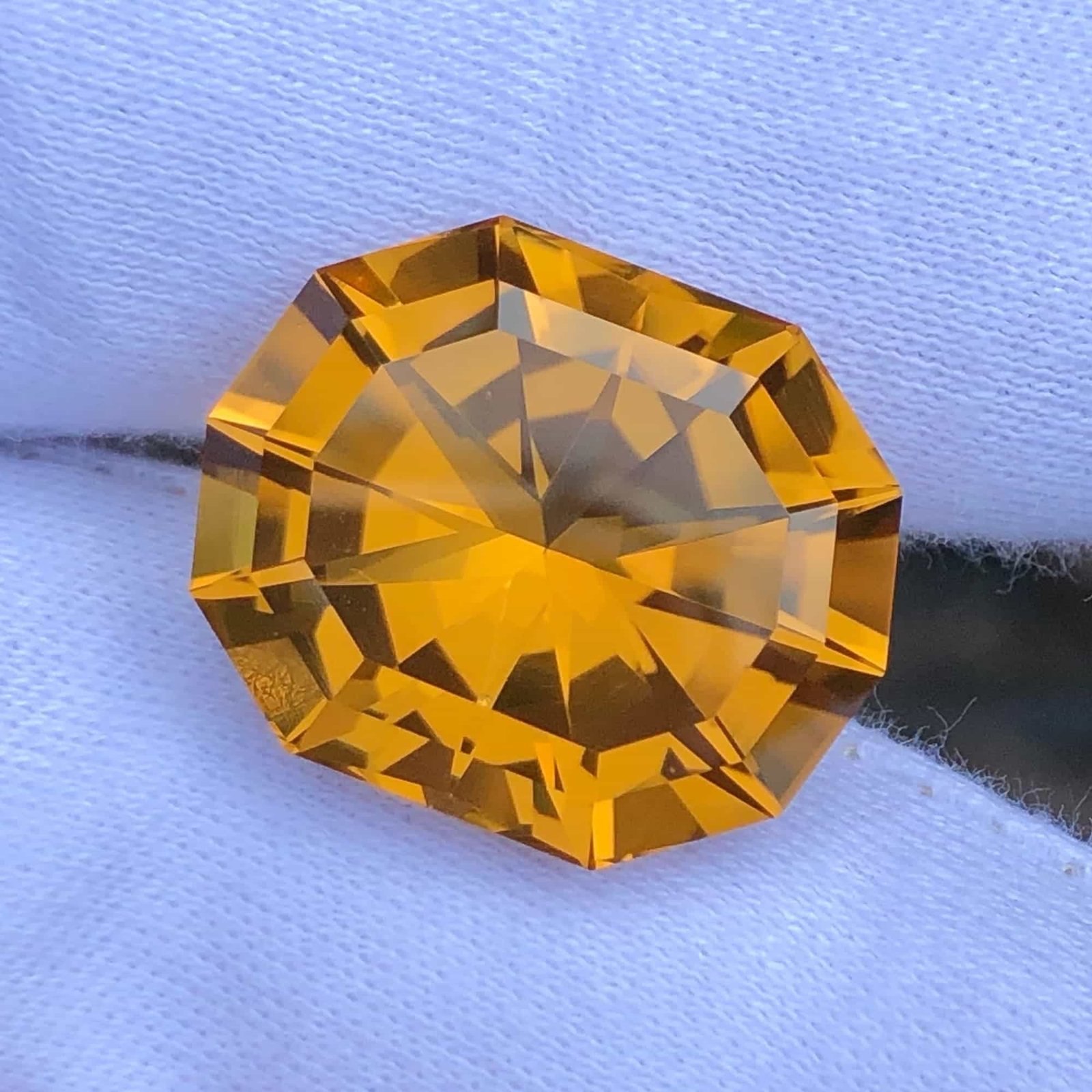 MantraMani Citrine Loose Gemstone – Authentic, Lab Certified | India - Angle 3