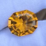 MantraMani Citrine Loose Gemstone – Authentic, Lab Certified | India - Angle 2