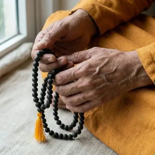 MantraMani Karungali (Ebony) Mala 108 Beads for Protection, Grounding & Spiritual Alignment - Energized Vedic Gemstone ...
