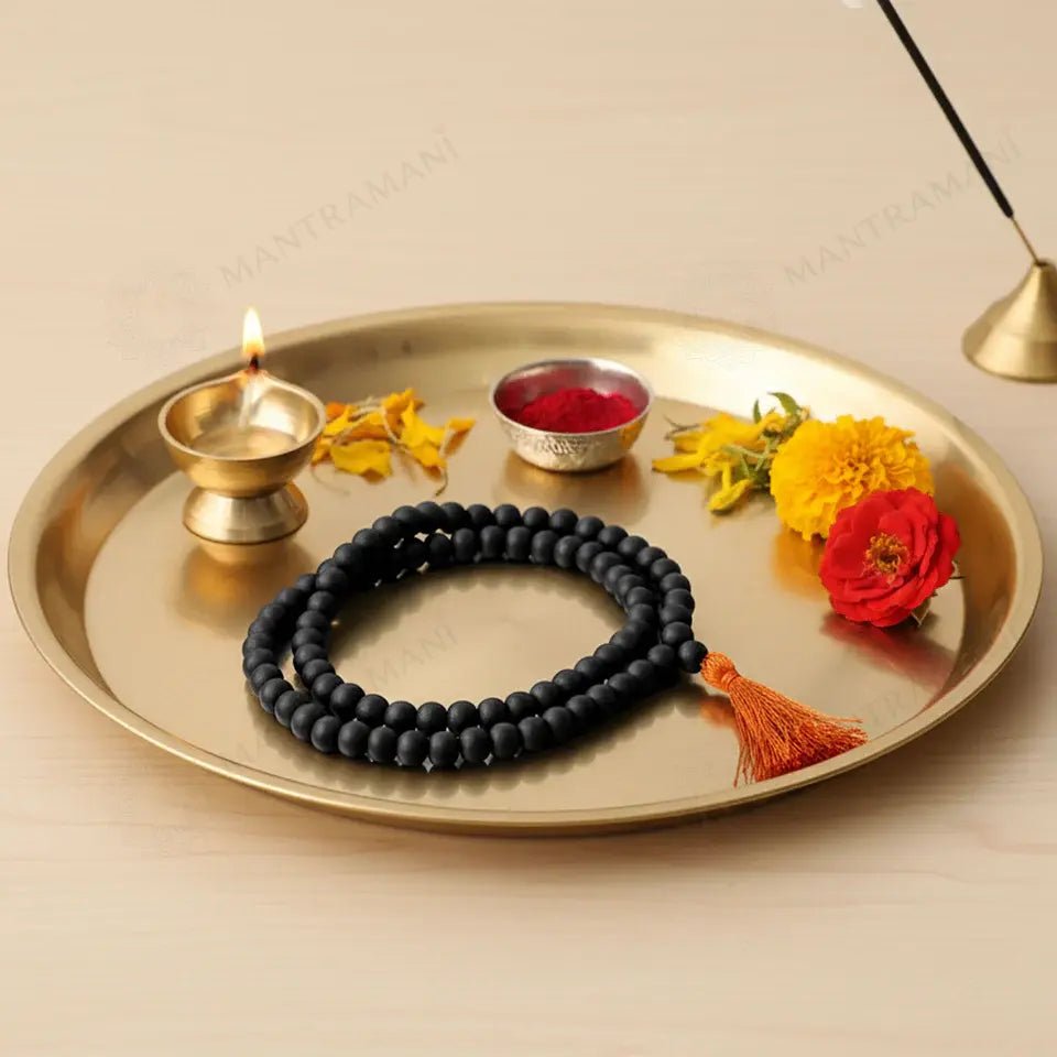 MantraMani Karungali (Ebony) Mala 108 Beads for Protection, Grounding & Spiritual Alignment - Energized Vedic Gemstone ...