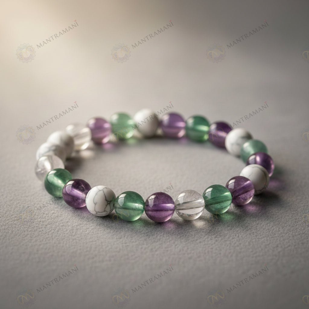 MantraMani Lucent Mind Mental Clarity Bracelet for Decision - Energized Vedic Gemstone Jewelry - MantraMani