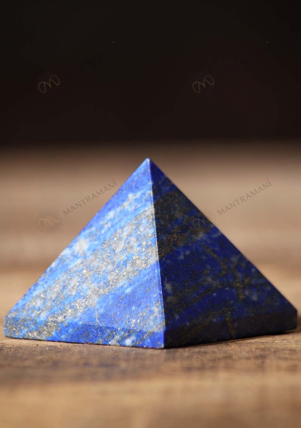 MantraMani Lapis Lazuli Pyramid - Energized Vedic Gemstone Jewelry - MantraMani