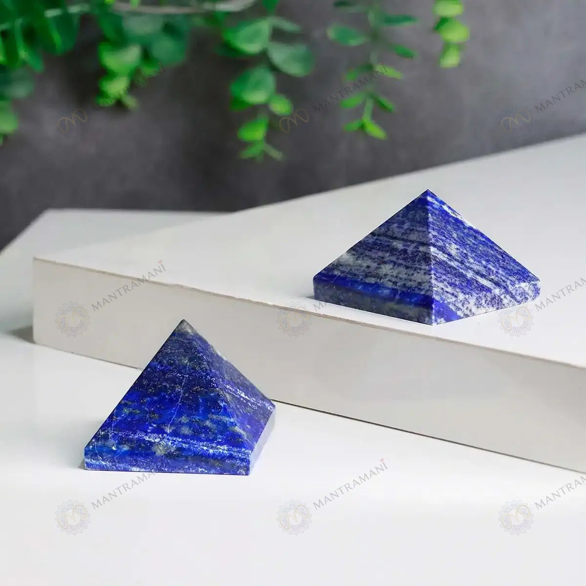 MantraMani Lapis Lazuli Pyramid - Energized Vedic Gemstone Jewelry - MantraMani