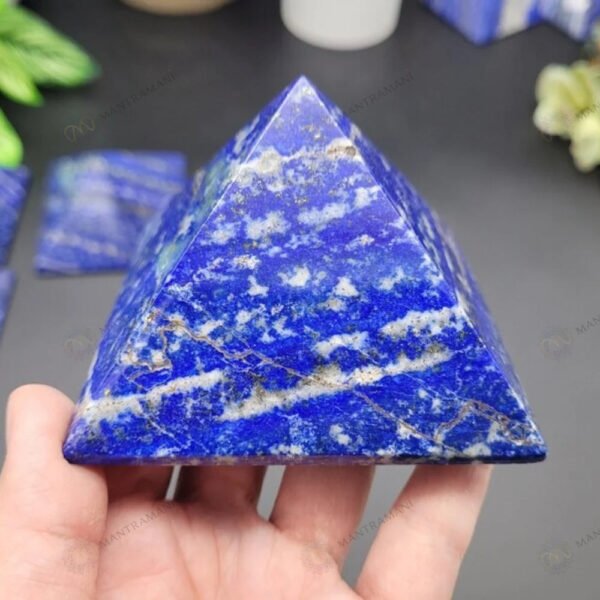 MantraMani Lapis Lazuli Pyramid – Communication, Wisdom & Confidence Crystal