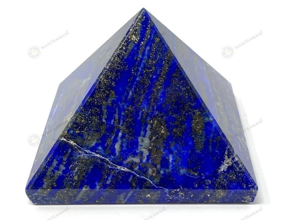 MantraMani Lapis Lazuli Pyramid - Energized Vedic Gemstone Jewelry - MantraMani