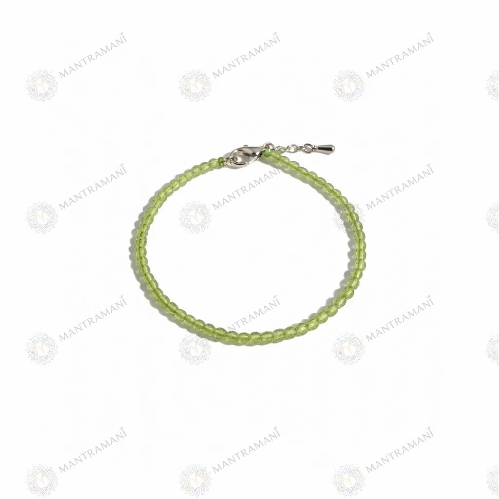 MantraMani Peridot Anklet - Energized Vedic Gemstone Jewelry - MantraMani