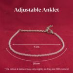 MantraMani Moonstone Anklet - Energized Vedic Gemstone Jewelry - MantraMani