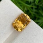 MantraMani Citrine Loose Gemstone – Authentic, Lab Certified | India - Angle 5