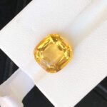 MantraMani Citrine Loose Gemstone – Authentic, Lab Certified | India - Angle 3