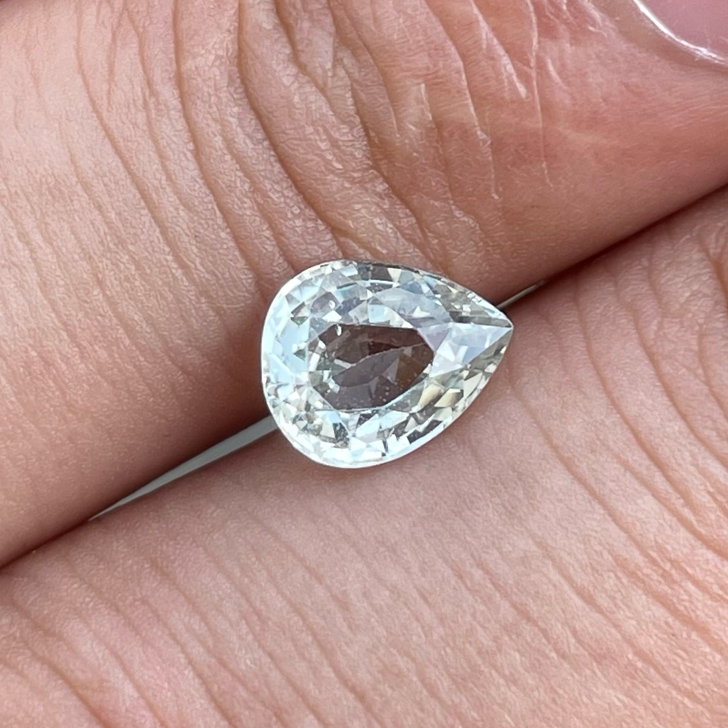 MantraMani White Sapphire Natural Loose Gemstone