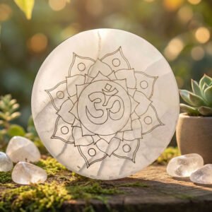 MantraMani Selenite Plate for Cleansing & Charging Crystals