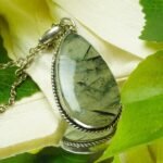 MantraMani Prehnite Crystal Fancy Pendant - Energized Vedic Gemstone Jewelry - MantraMani