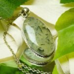 MantraMani Prehnite Crystal Fancy Pendant - Energized Vedic Gemstone Jewelry - MantraMani