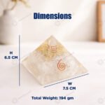 MantraMani Selenite Pyramid - Energized Vedic Gemstone Jewelry - MantraMani