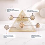 MantraMani Selenite Pyramid - Energized Vedic Gemstone Jewelry - MantraMani