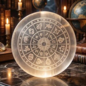 MantraMani Selenite Plate for Cleansing & Charging Crystals