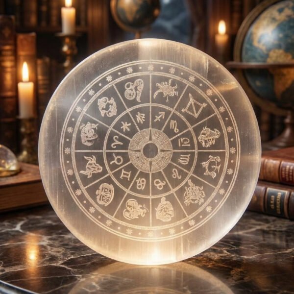 MantraMani Selenite Plate for Cleansing & Charging Crystals