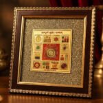 MantraMani® Sampurna Kuber Yantra on Raw Pyrite Frame